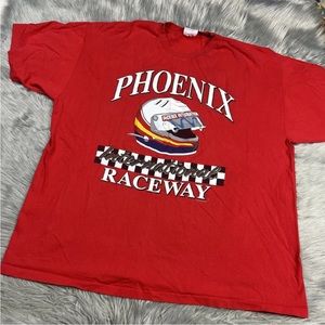 Vintage Phoenix AZ Raceway Car Racing Red T Shirt